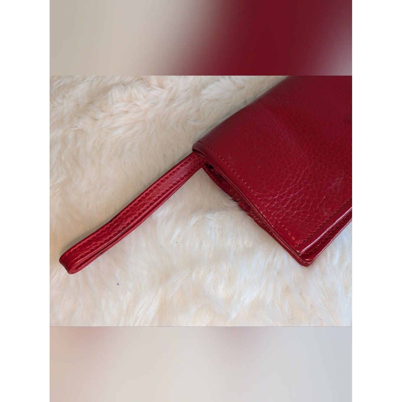 Sapahn Red Leather Wristlet Travel Wallet — image 7 of 8